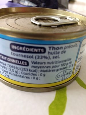Miettes de thon huile de tournesol - Ingrédients