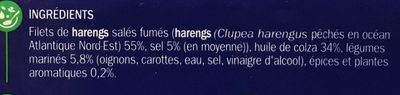 Filets de Harengs Fumés - Ingredients - fr