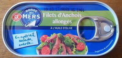 Filets d'anchois, allongés, à l'huile d'olive 30% - Produkt - fr