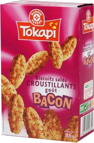 Biscuits apéritif salés au bacon🥓 - TokapiMarque Repère - 85 g