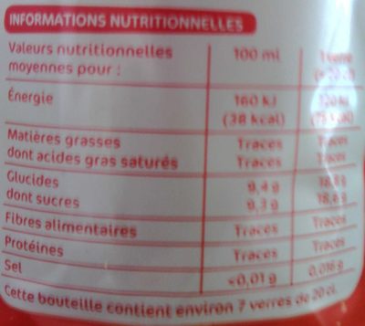 Soda pulpe orange sanguine - Nutrition facts - fr