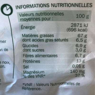 Cerneaux de noix - Nutrition facts - fr