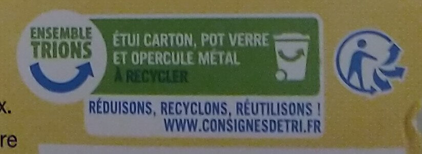 Petit pot de crème chocolat - Recycling instructions and/or packaging information - fr