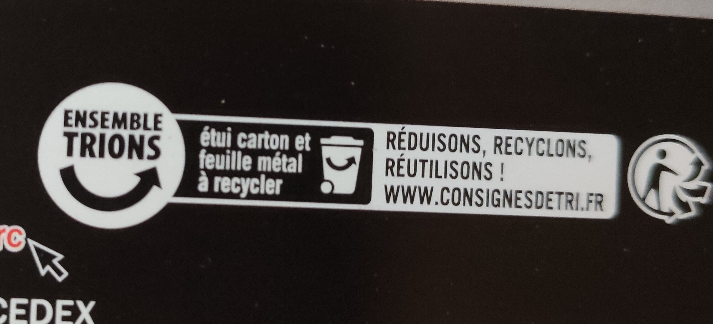  - Instruction de recyclage et/ou informations d'emballage