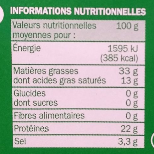 Pancetta italienne x 10 tranches - Nutrition facts - fr