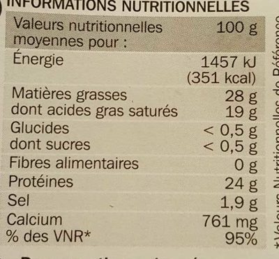 Gouda tranchettes 30,2%MG - Nutrition facts - fr