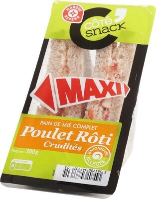 Sandwich maxi poulet rôti crudités - Produit
