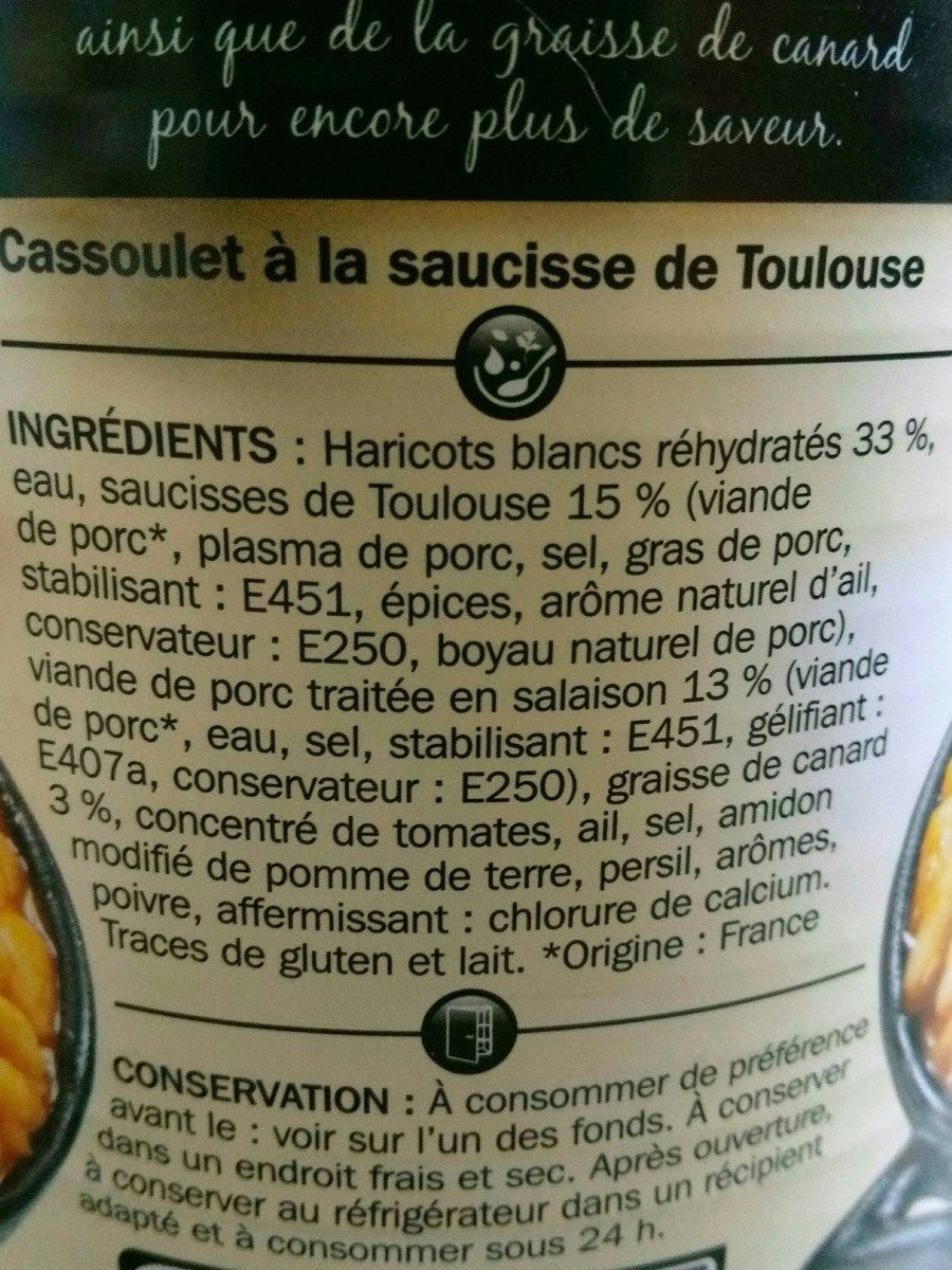 Cassoulet - Ingrédients