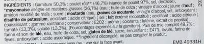 Plaisir & Gourmandise Poulet Crudités - المكونات - fr