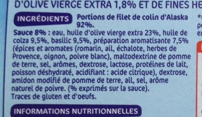 Colin herbes et huile d'olive x 2 - Ingredients