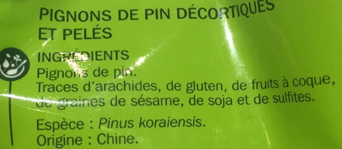 Pignons de pin - Ingredients - fr