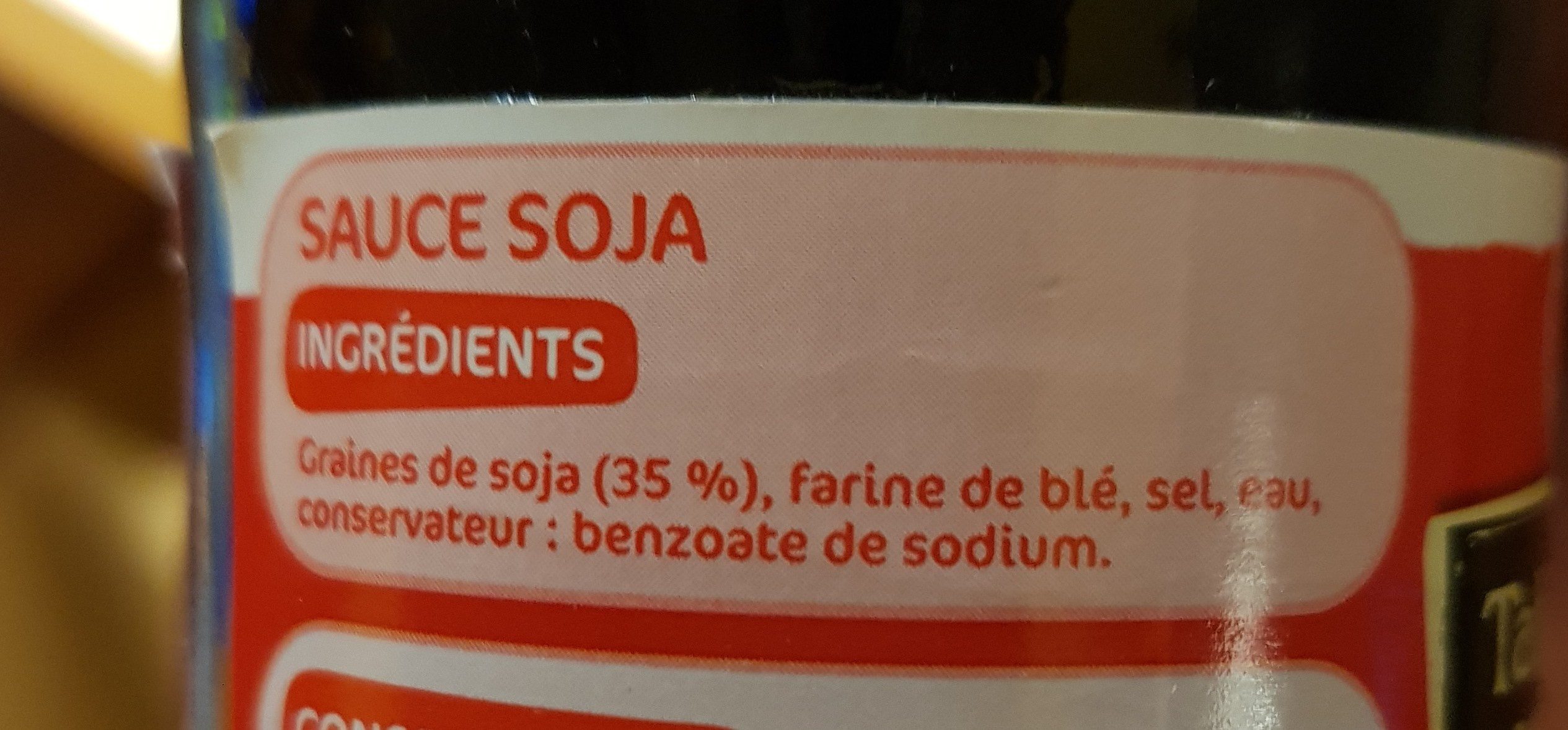 Sauce Soja - Ingrédients