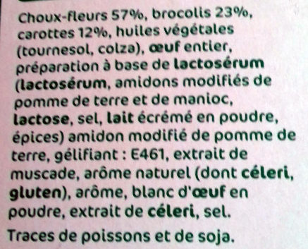 8 Palets de Légumes - Ingrediënten - fr