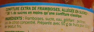 Les allégées - framboise - Ingredients - fr
