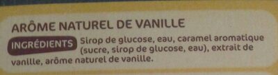 Arôme naturel de vanille - Tableau nutritionnel