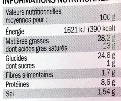 2 friands à la viande - Nutrition facts - fr