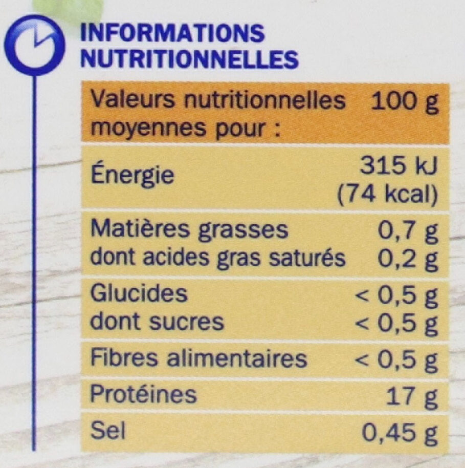 Cœurs de  filets de Merlu Blanc du Cap - Nutrition facts - fr
