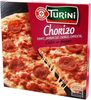 Pizza chorizo cuite sur pierre pâte fine - Product