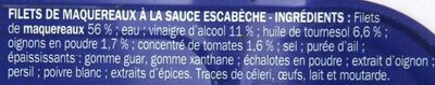 Filets de Maquereaux (Sauce Escabèche) - Ingredients - fr