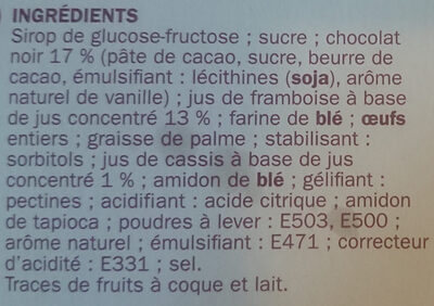 La Génoise - Goût Framboise Cassis - Ingredienti - fr