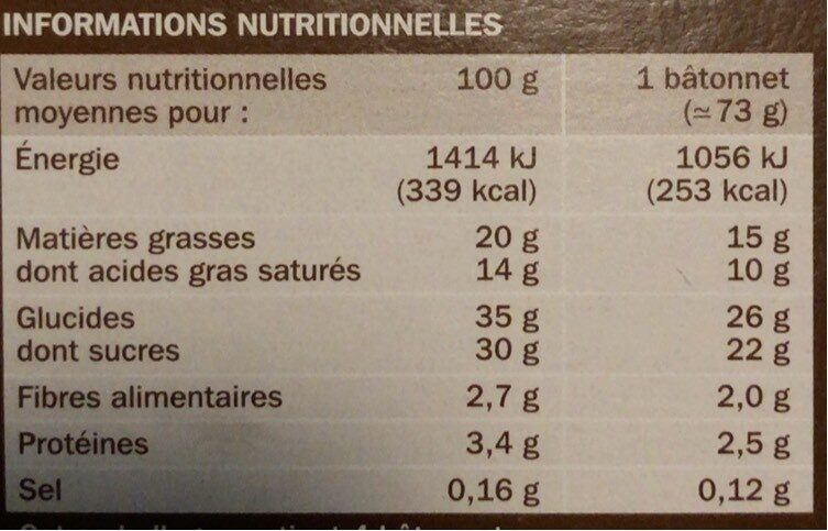 Trium café x 4 - Nutrition facts - fr