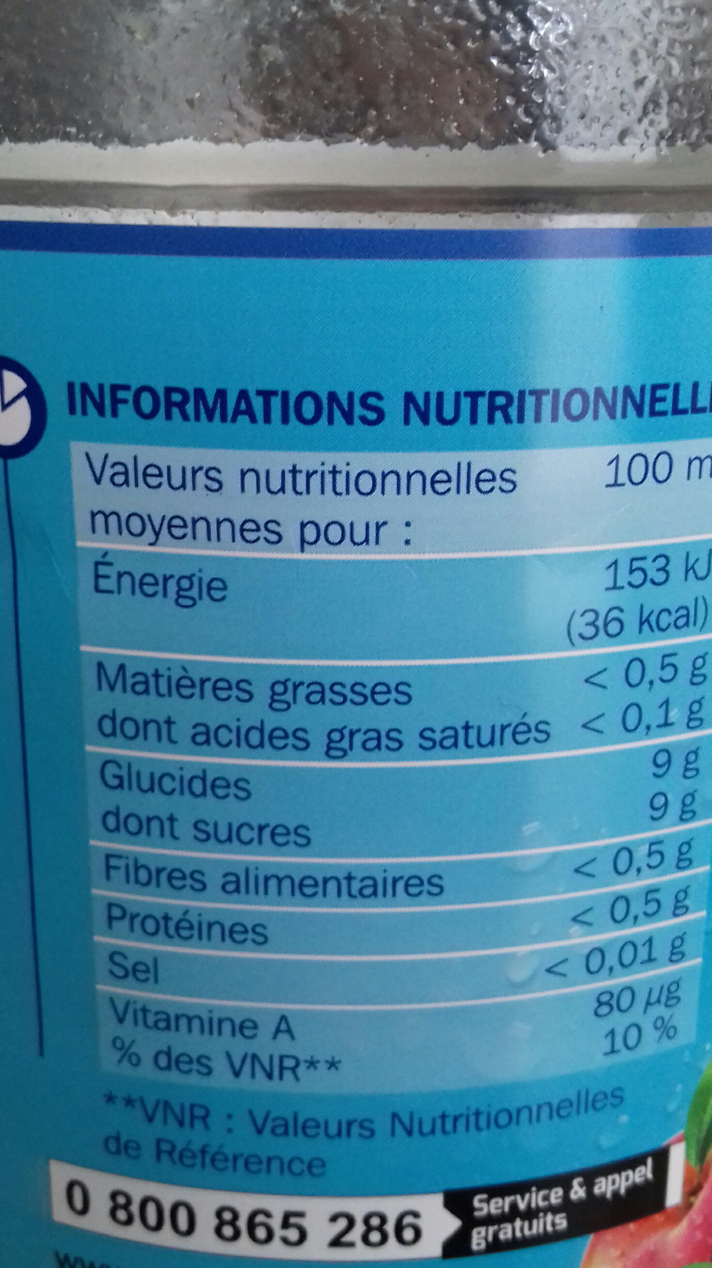 Nectar multifruits - bouteille - Ingredients - fr