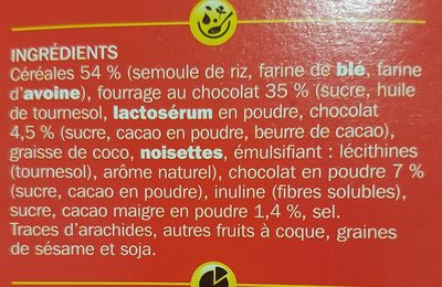 Céréales fourrées tout chocolat - Ingredients - fr