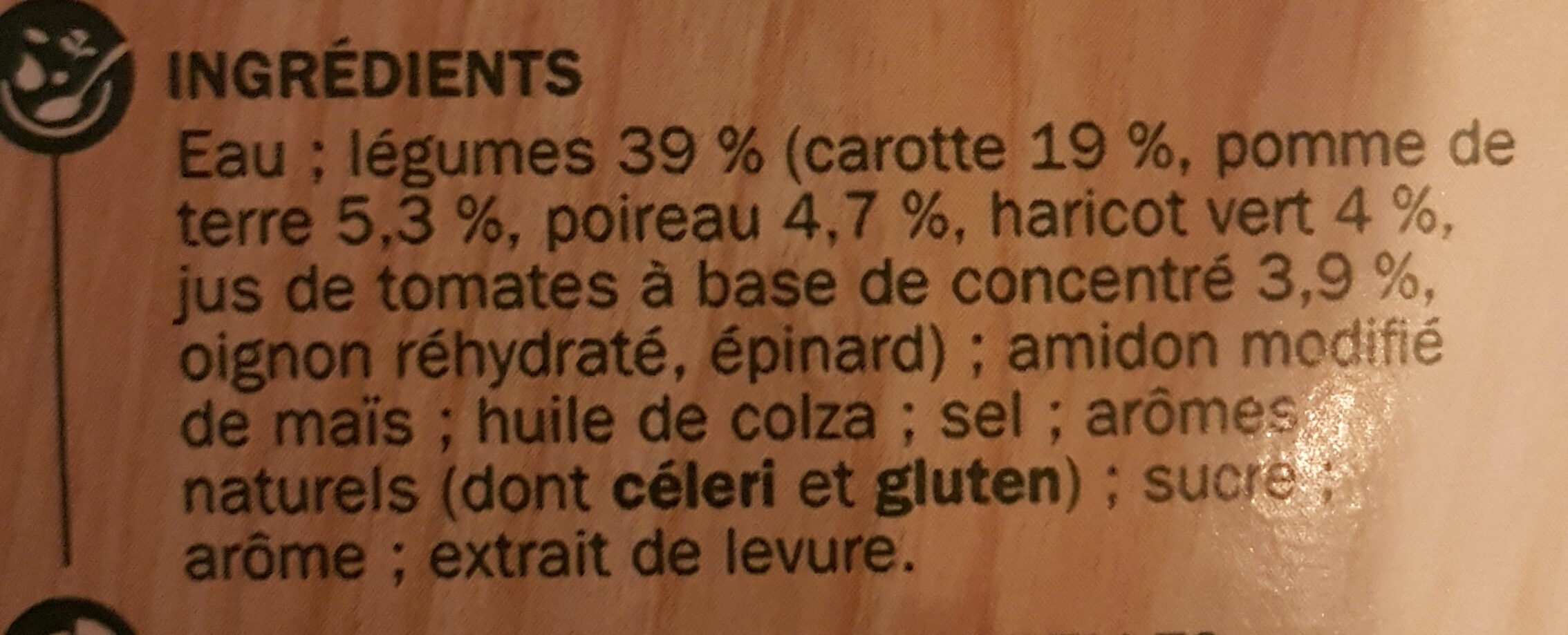 mouliné gourmand - Ingredients - fr