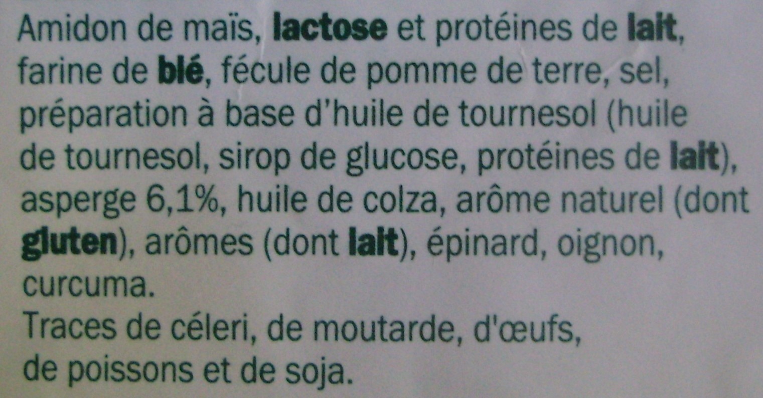 Crème d'Asperges - Ingredients - fr
