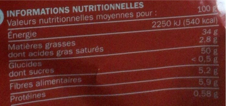 Chips Pom'Lisse - Nutrition facts