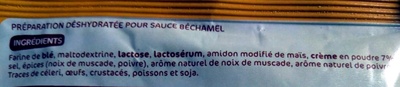 Sauce Béchamel à la crème - Ingredients - fr