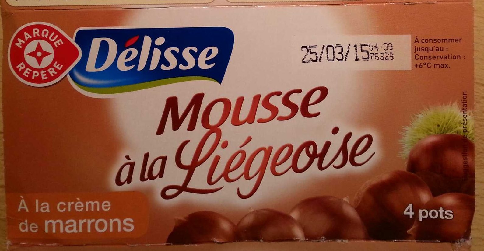 Mousse à la Liégeoise à la Crème de Marrons - Produkt - fr