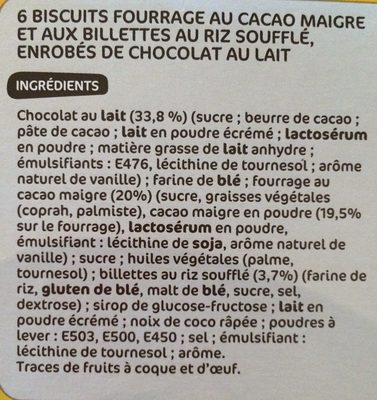 Cracky barres - Ingredients - fr