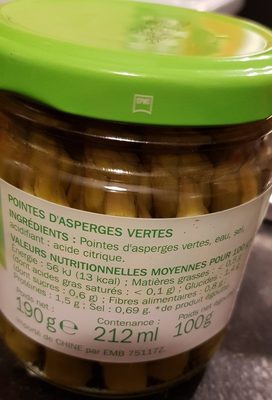 Pointes d'asperges vertes - Ingredients - fr