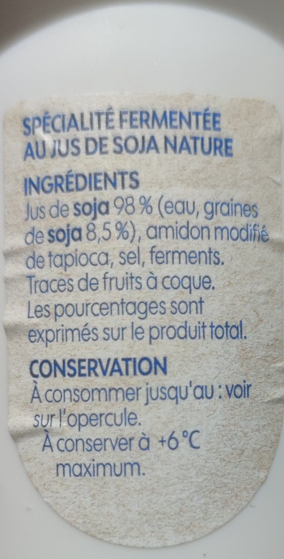 Douceur Soja Nature - Ingredientes - fr
