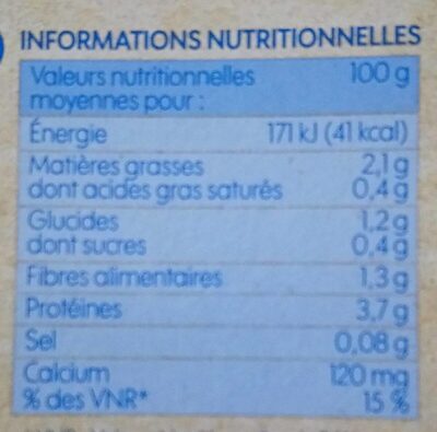 Douceur Soja Nature - Información nutricional - fr
