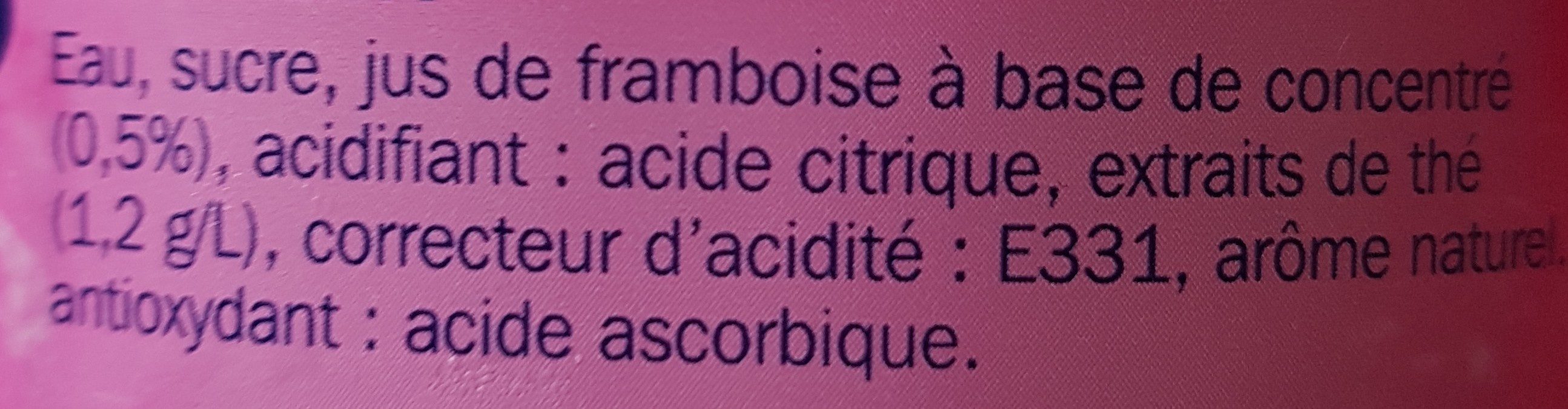 Thé glacé saveur framboise - Ingredients - fr