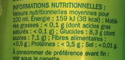 Panaché intense fraîcheur - Nutrition facts - fr