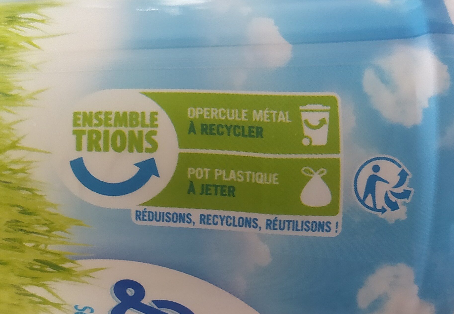 Yaourt au lait de Brebis 4 x 125 g - Istruzioni per il riciclaggio e/o informazioni sull'imballaggio - fr