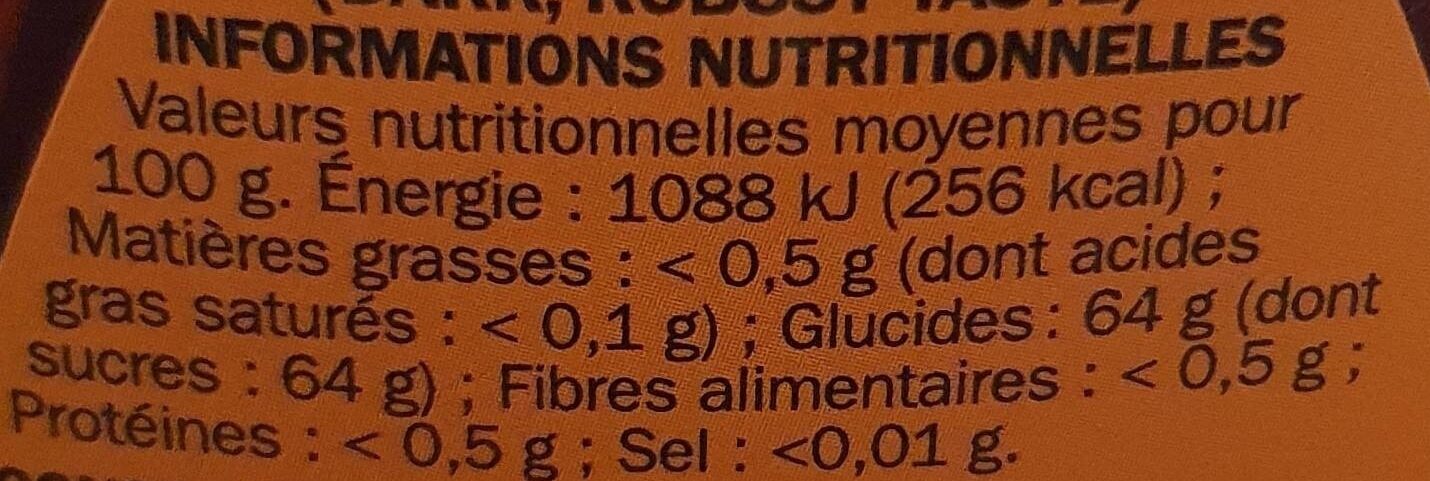 Sirop d'érable - Nutrition facts - fr