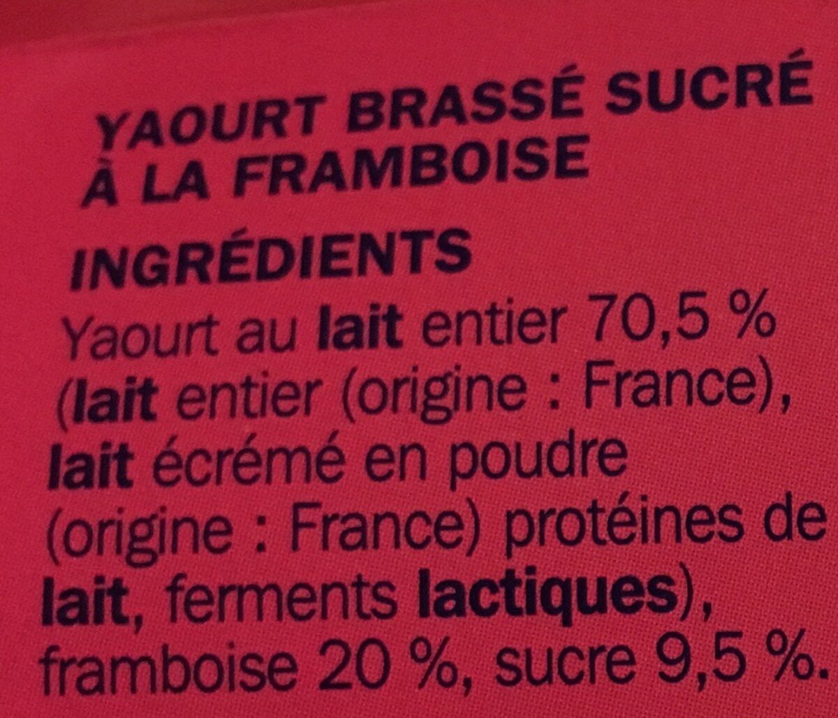 Tout simplement framboise - Ingredients - fr