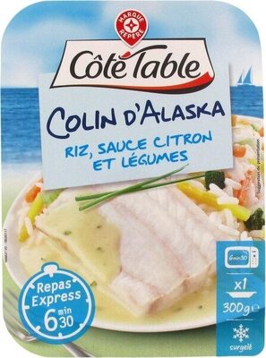 Colin d'Alaska sauce citron et riz et petits légumes surgelé - Produit