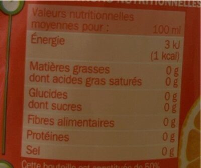 Zéro Agrumes - Nutrition facts