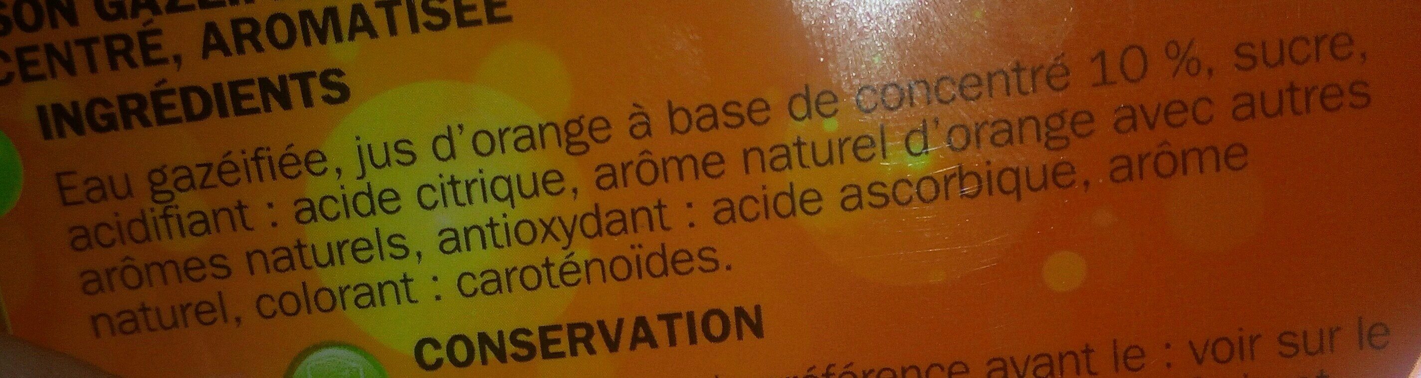 Jus d'orange gazeuse - Ingredients - fr