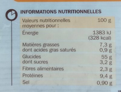 Wrap - Nutrition facts - fr