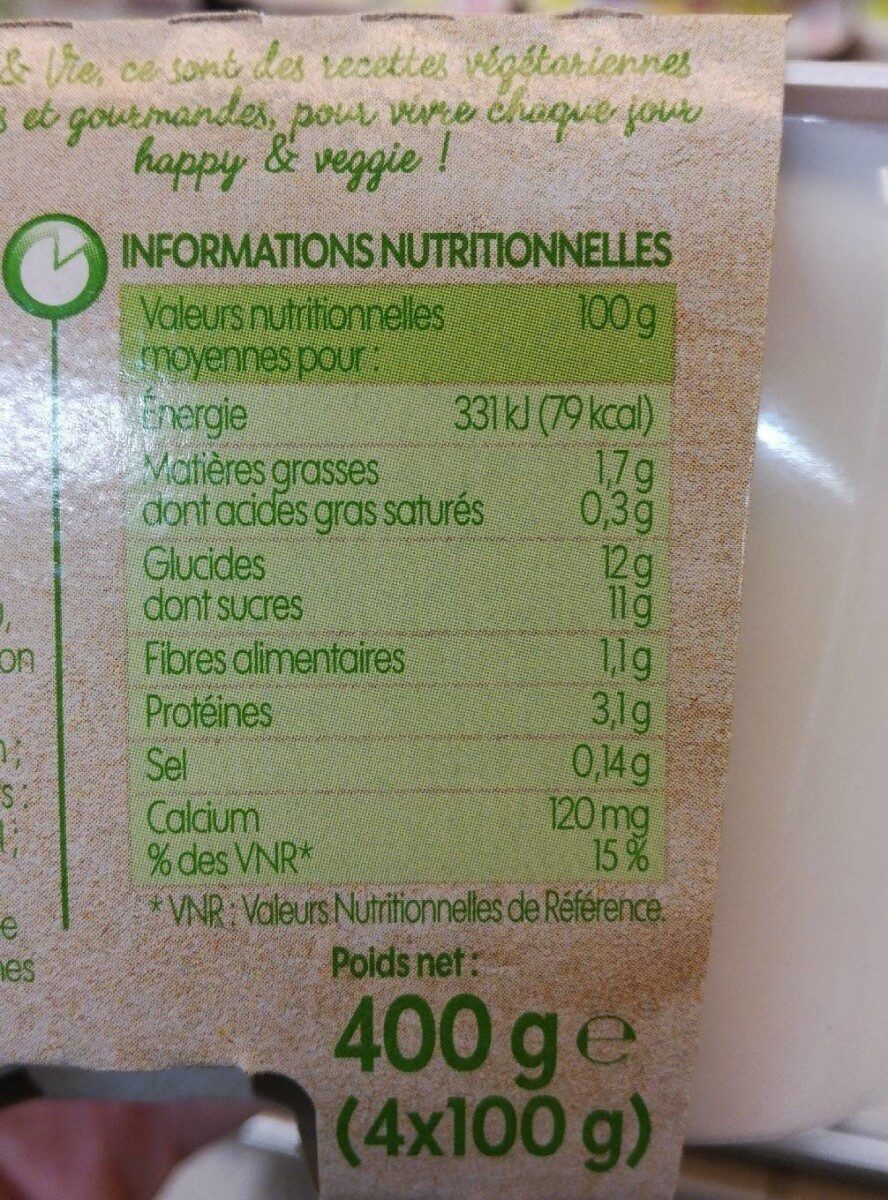 Spécialité au soja citron - Nutrition facts - fr