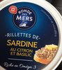 Rillettes de sardines au citron et basilic - Product