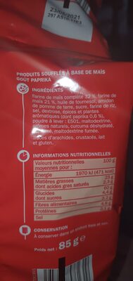 Tornades paprika - Ingredients - fr