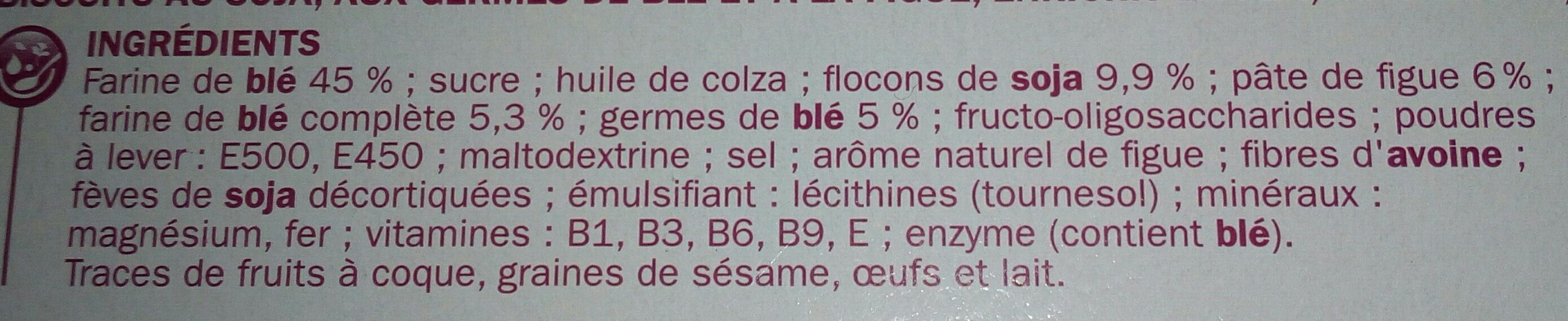 Biscuits aux germes de blé - Soja figue - Ingredients - fr