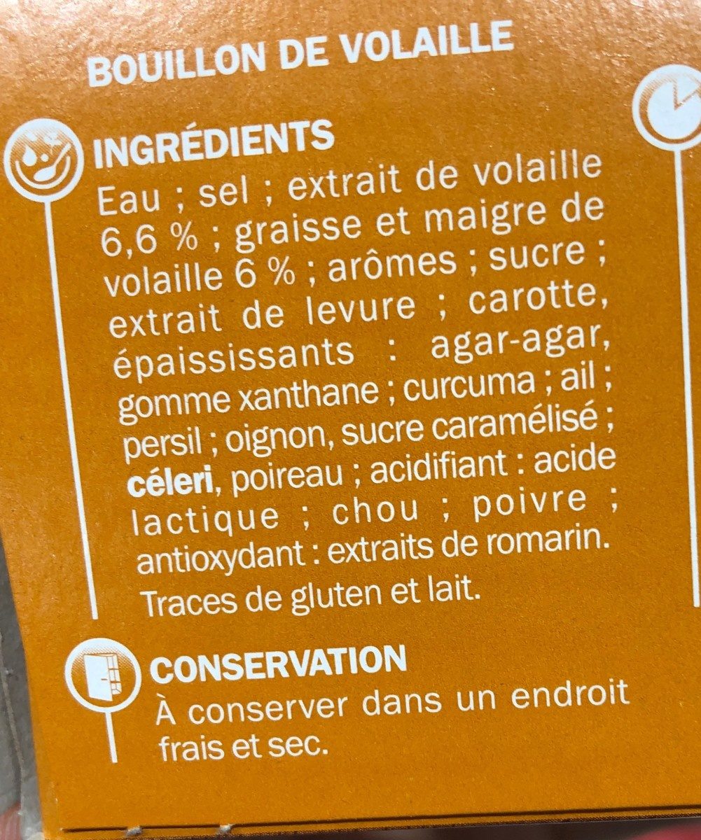 Bouillon gelee volaille - Ingredienser - fr